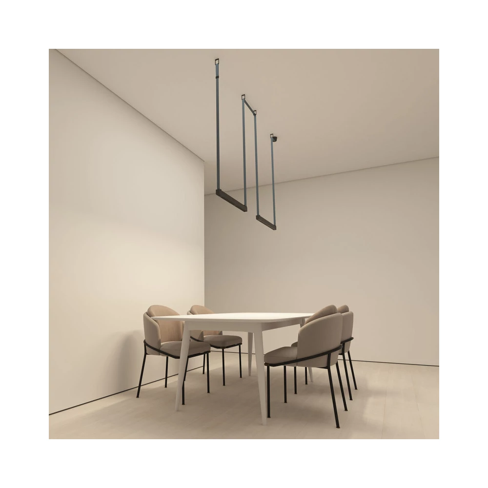 DK5573-BK Cветильник для трека-ремня Belty серия Grill со светодиодом L642W40H45мм 48V DC 24W RA90 24 3000K IP20 черный алюминий - Viokon.com