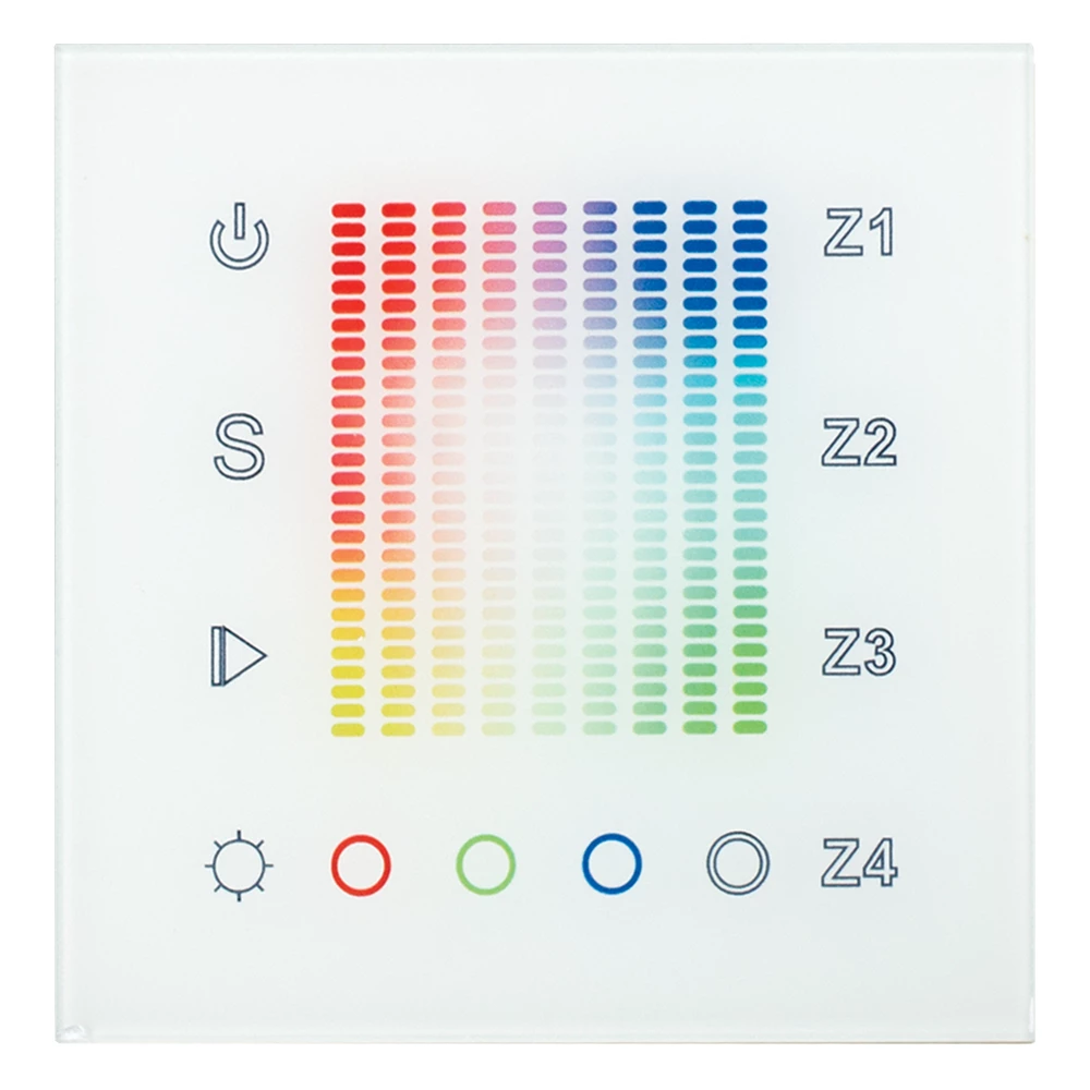 Панель Sens SR-2831AC-RF-IN White (220V,RGB,4зоны) (Arlight, IP20 Пластик, 3 года) 018202 - Viokon.com