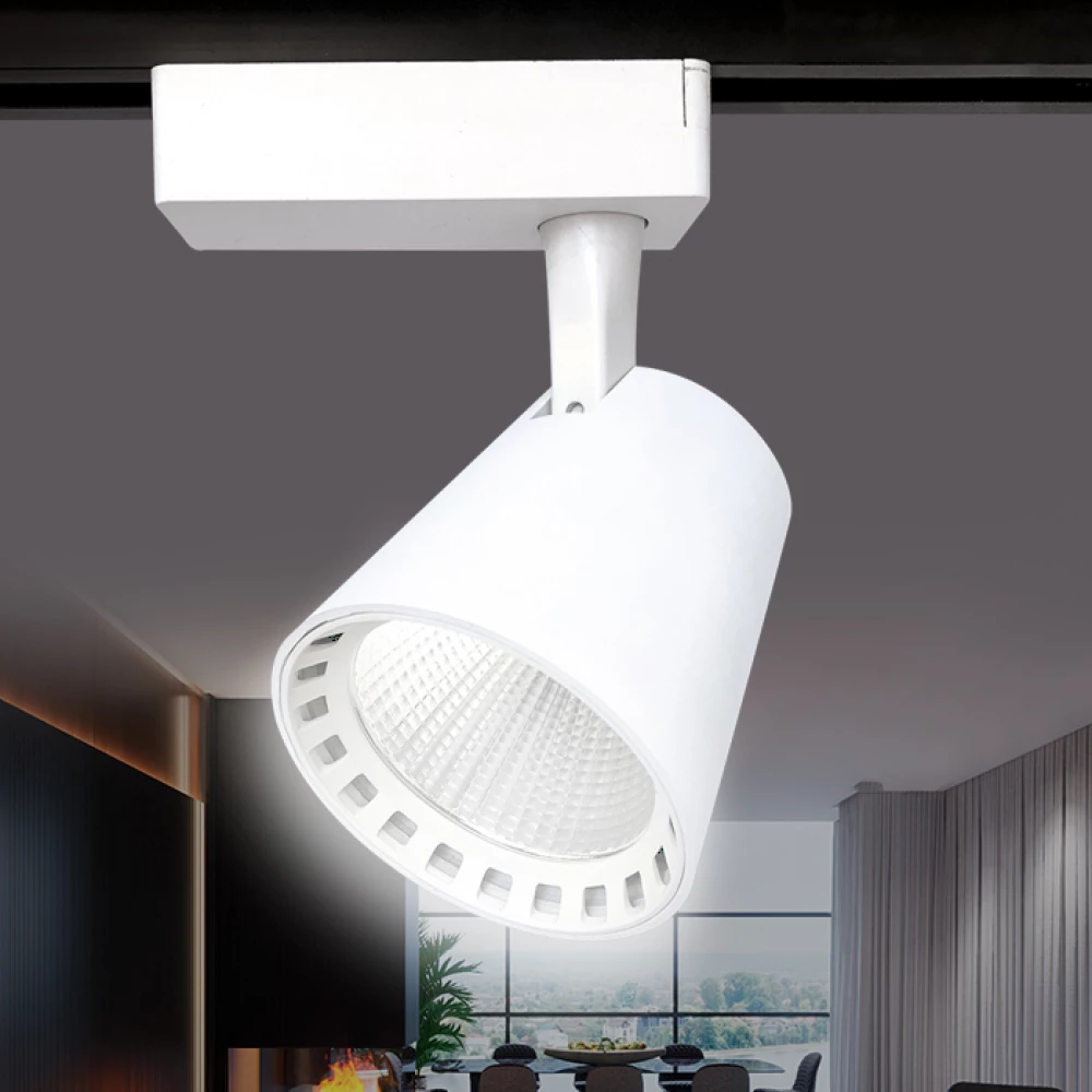 Трековый однофазный светодиодный светильник GL5975 WH белый LED 24W 4200K 24° - Viokon.com