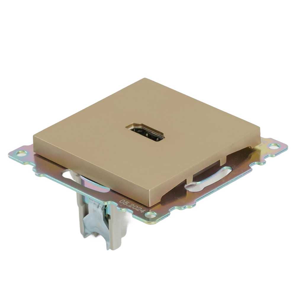 Розетка HDMI 2.1, Type A (механизм), STEKKER, GLS00-7118-08, серия Катрин, золото (50060) - Viokon.com