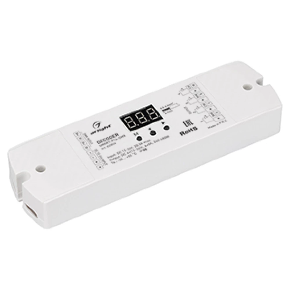 Декодер SMART-K16-DMX (12-24V, 4x5A) (Arlight, IP20 Пластик, 5 лет) 023824 - Viokon.com