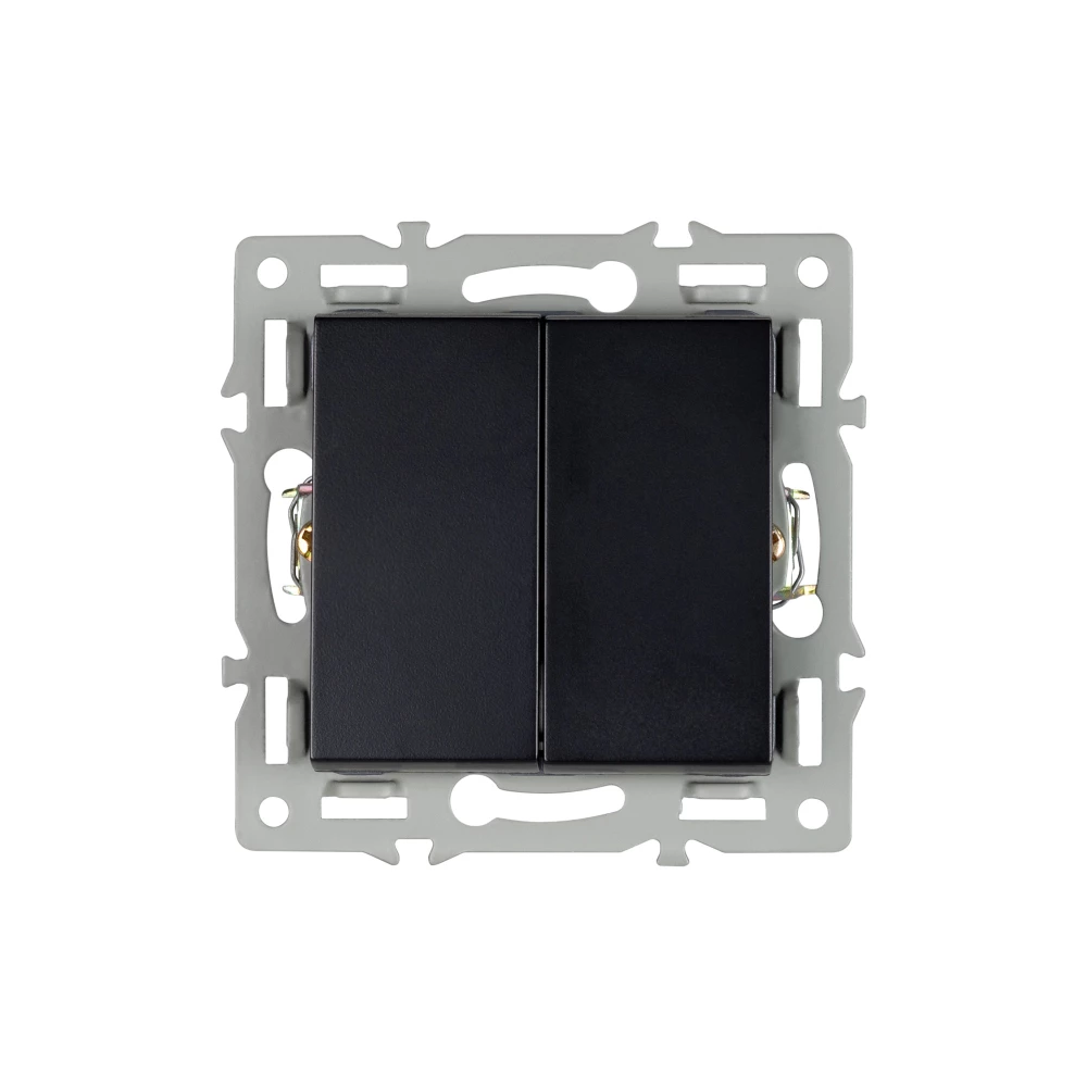 Механизм выключателя двухклавишный проходной SWT-MKP2-PL-BK (250V, 16A) (Arlight, -) 043728 - Viokon.com
