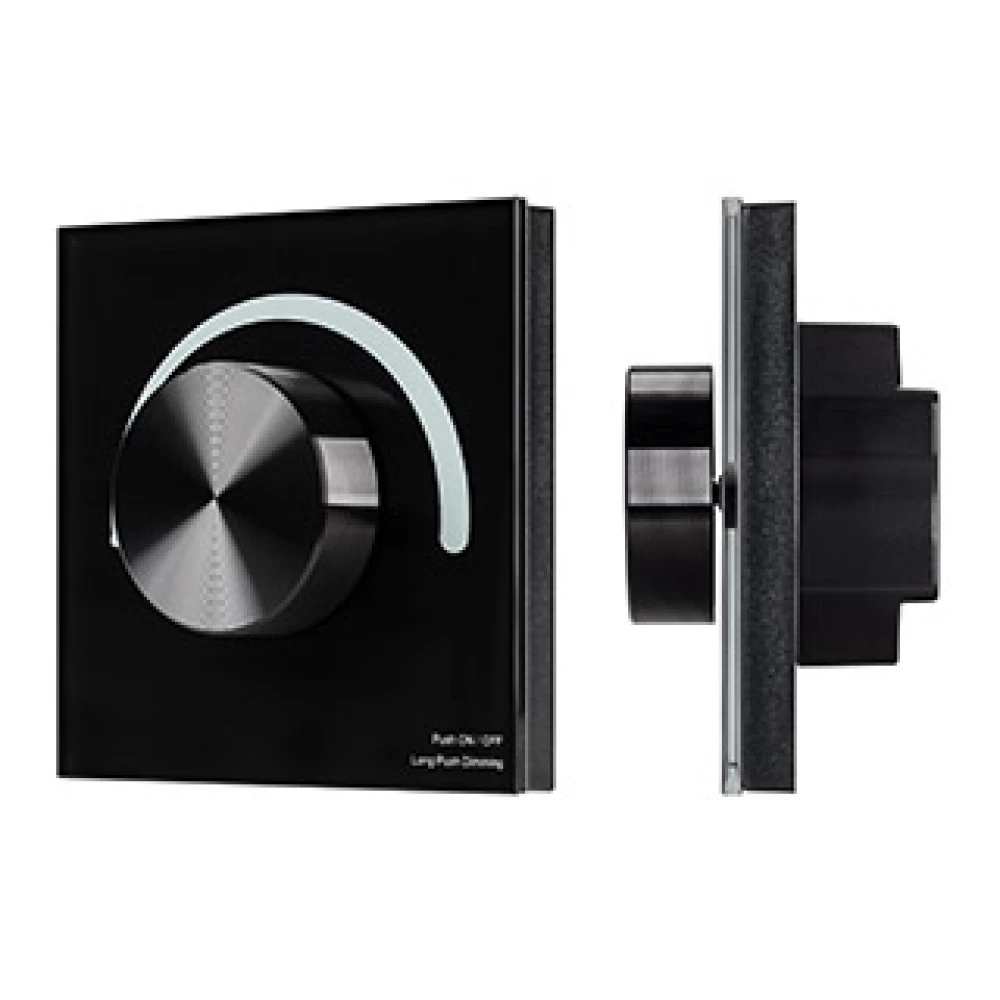 Панель SMART-P99-DIM-G-IN Black (230V, 1.5A, 0/1-10V, Rotary, 2.4G) (Arlight, Стекло) 028433 - Viokon.com