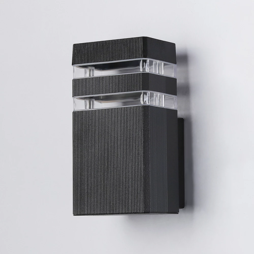 Уличный настенный архитектурный светильник ST2572 BK/CL черный/прозрачный IP54 GU10 max 35W 205*110*65 - Viokon.com