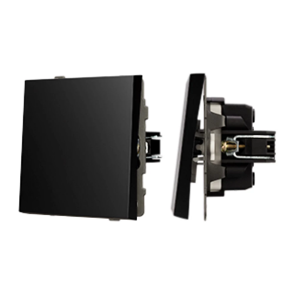 Механизм выключателя одноклавишный перекрёстный SWT-TENDO-MKX1-PL-BK (230V, 10A) (Arlight, Черный) 054055 - Viokon.com