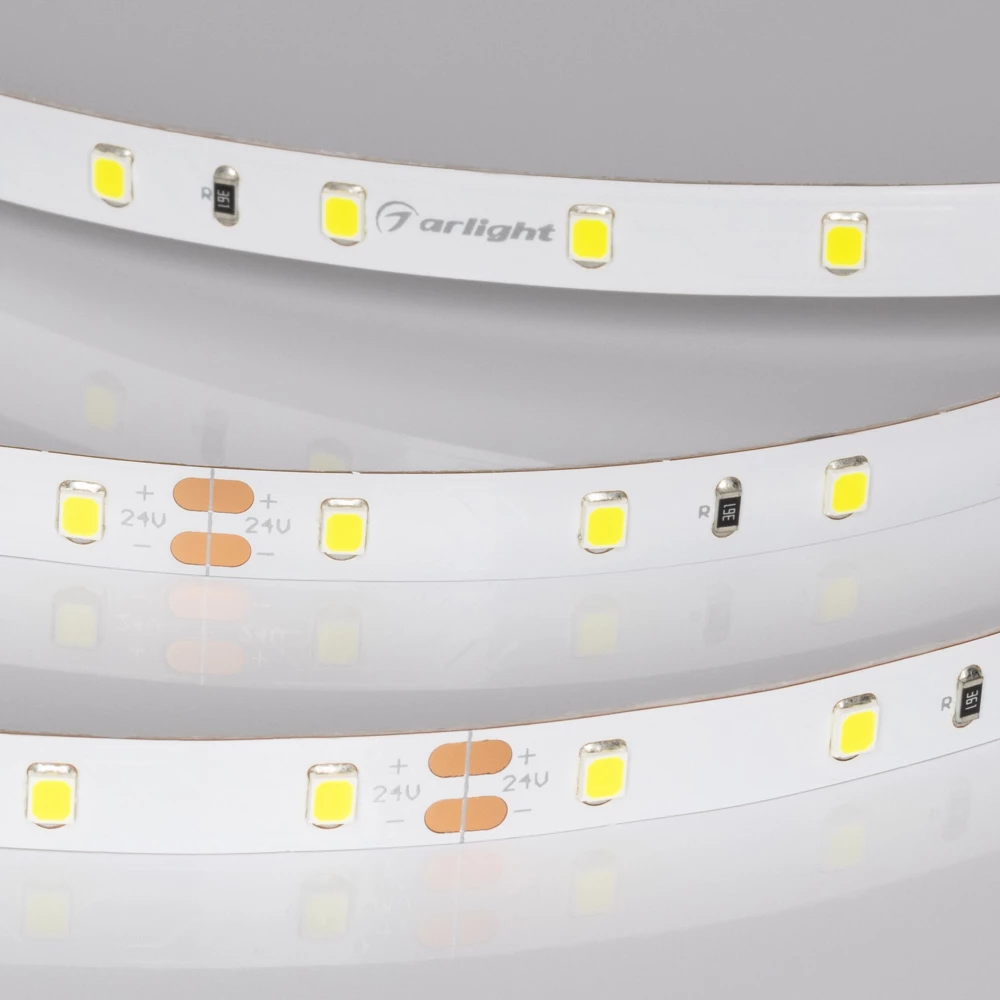 Лента RT-A60-8mm 24V Spring Green (4.8 W/m, IP20, 5m) (Arlight, -) 055382 - Viokon.com