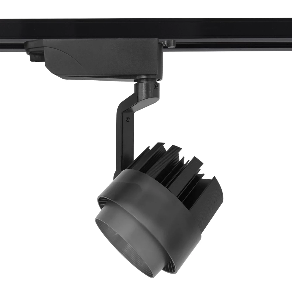 Трековый однофазный светодиодный светильник GL6107 BK черный LED 10W 4200K 24° - Viokon.com