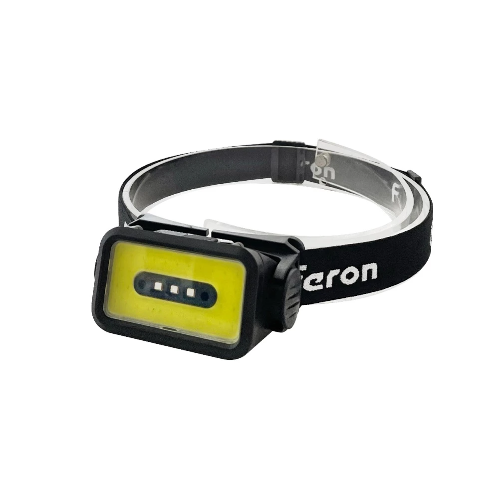 Фонарь налобный FERON TH2315 c аккумулятором 5W, 2000mAh IP44, USB type-C, ABS пластик (51620) - Viokon.com