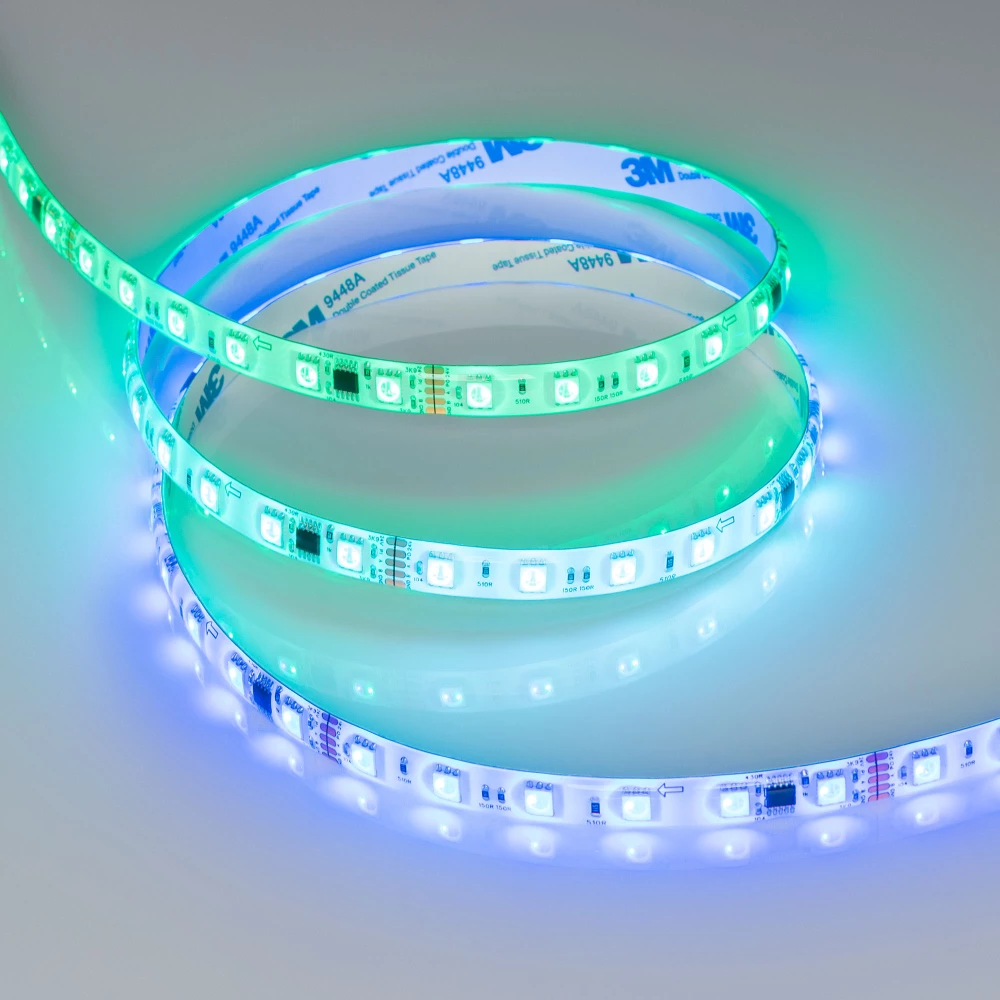 Лента герметичная DMX-SE-B60-10mm 24V RGB-PX6 (14 W/m, IP65, 5060, 5m) (Arlight, -) 039607 - Viokon.com