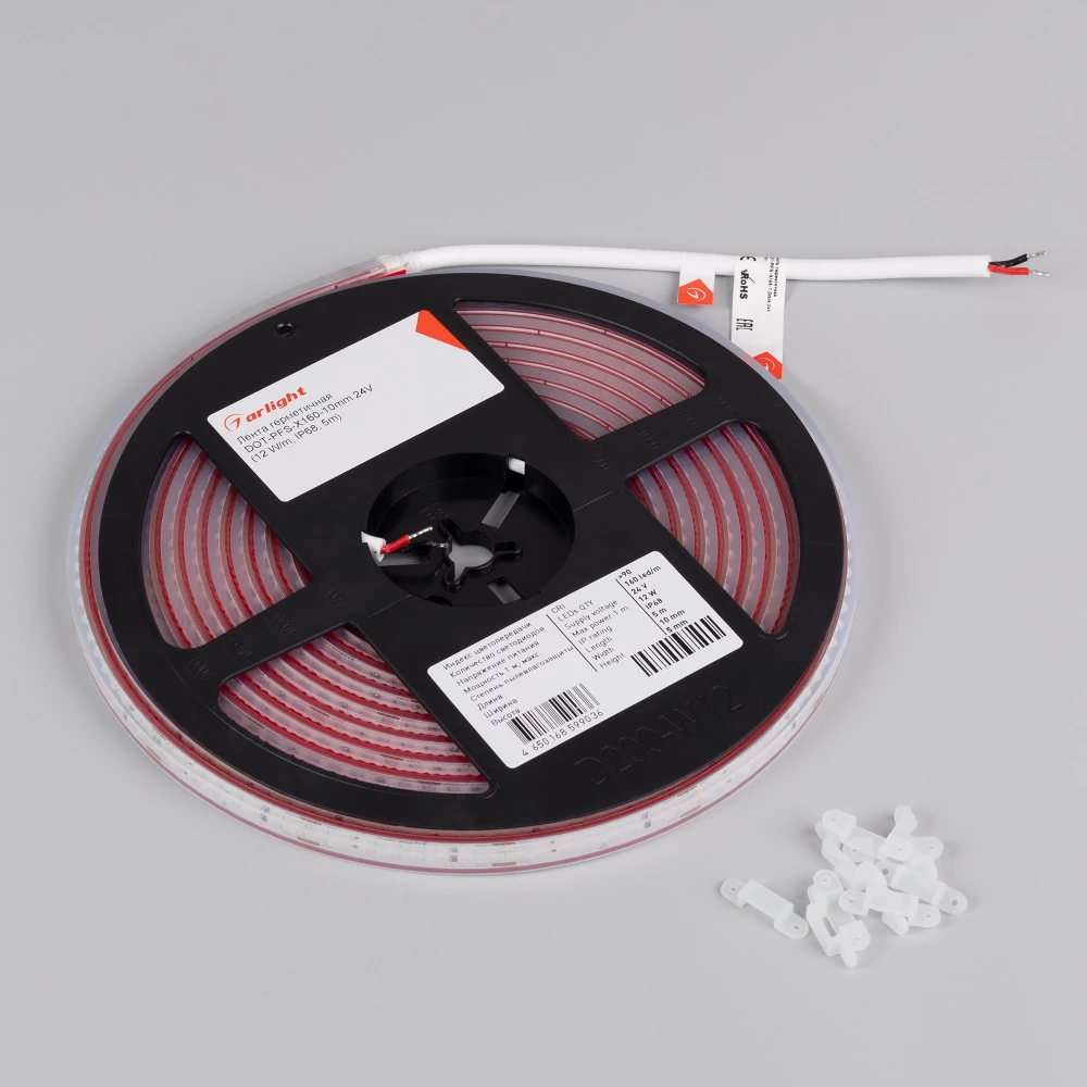Лента герметичная DOT-PFS-X160-10mm 24V Warm2700 (12 W/m, IP68, 5m) (Arlight, 5 лет) 051595 - Viokon.com