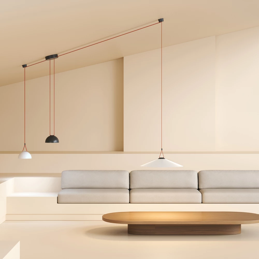 DK5664-WHBK Cветильник для трека-ремня Belty Smart серия Flow со светодиодом D300H71мм 48V DC 20W RA90 120 2700-6500K IP20 белый с черным алюминий - Viokon.com