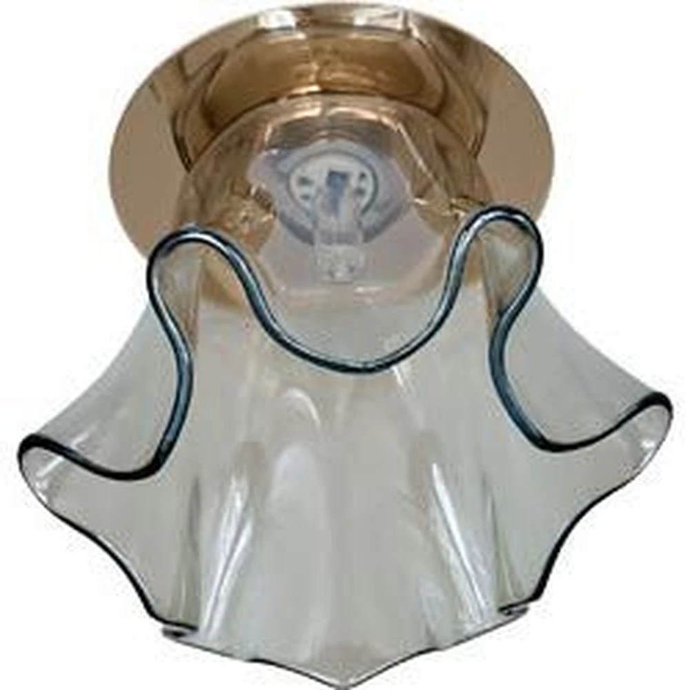 Светильник потолочный, JCD9 40W G9 с коричневым стеклом, золото, CD2214 (18489) - Viokon.com