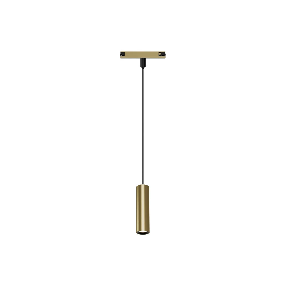 DK5744-SB Светильник для трека SHINE SPOT со светодиодом D40H200 кабель 1500мм 48V DC 8W RA90 3000K IP20 сатинированная латунь алюминий - Viokon.com