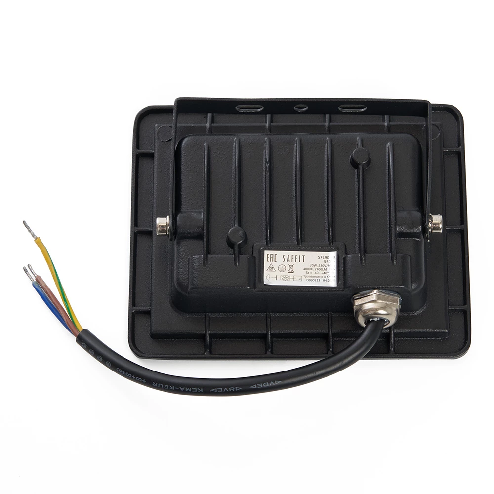 Светодиодный прожектор SAFFIT SFL90-30 IP65 30W 4000K черный (55076) - Viokon.com