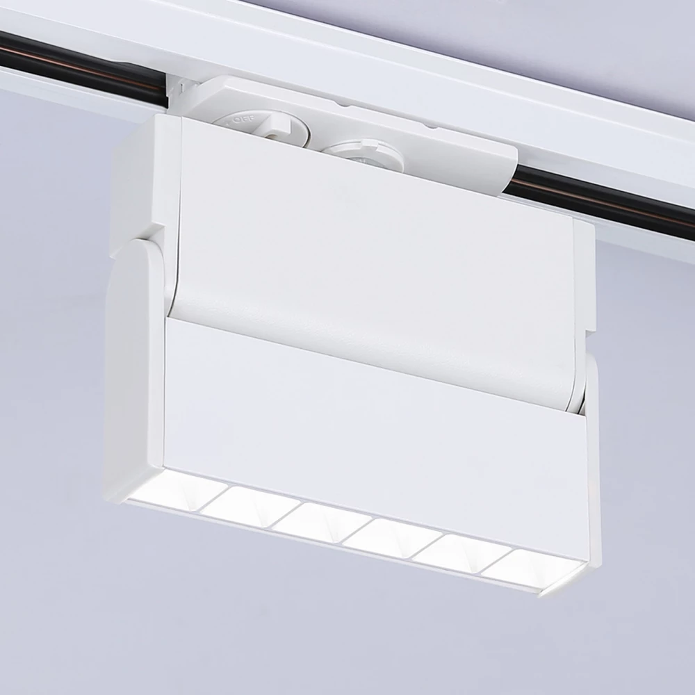 Трековый однофазный светодиодный светильник GL6812 WH белый LED 6W 4200K 24° 115*22*87 - Viokon.com