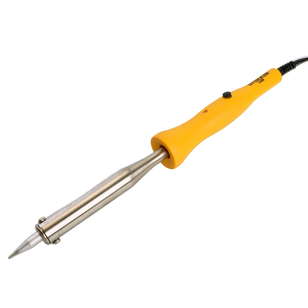 PLE201- 100 Паяльник 100W с кнопкой вкл., нихромовый нагреватель, долговечное жало, 230В (49803) - Viokon.com