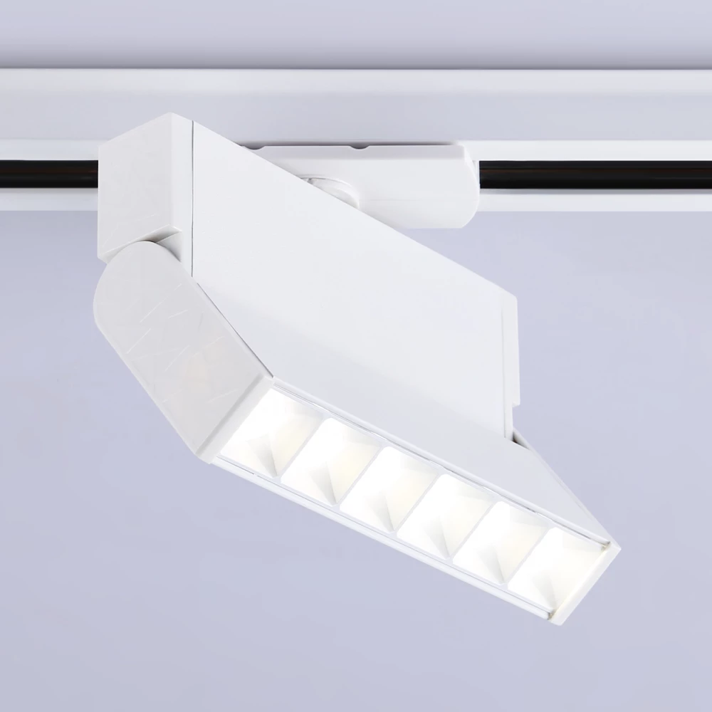Трековый однофазный светодиодный светильник GL6812 WH белый LED 6W 4200K 24° 115*22*87 - Viokon.com