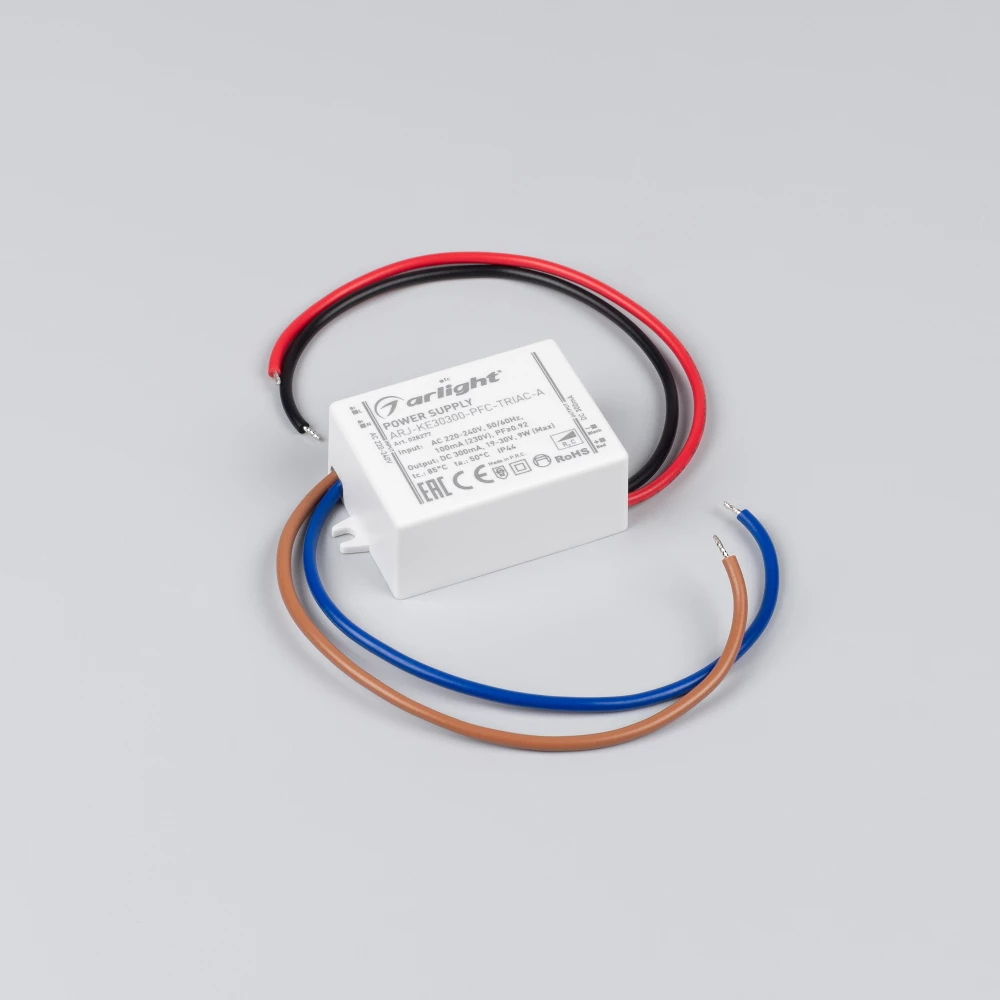 Блок питания ARJ-KE30300-PFC-TRIAC-A (9W, 300mA) (Arlight, IP44 Пластик, 5 лет) 028277 - Viokon.com