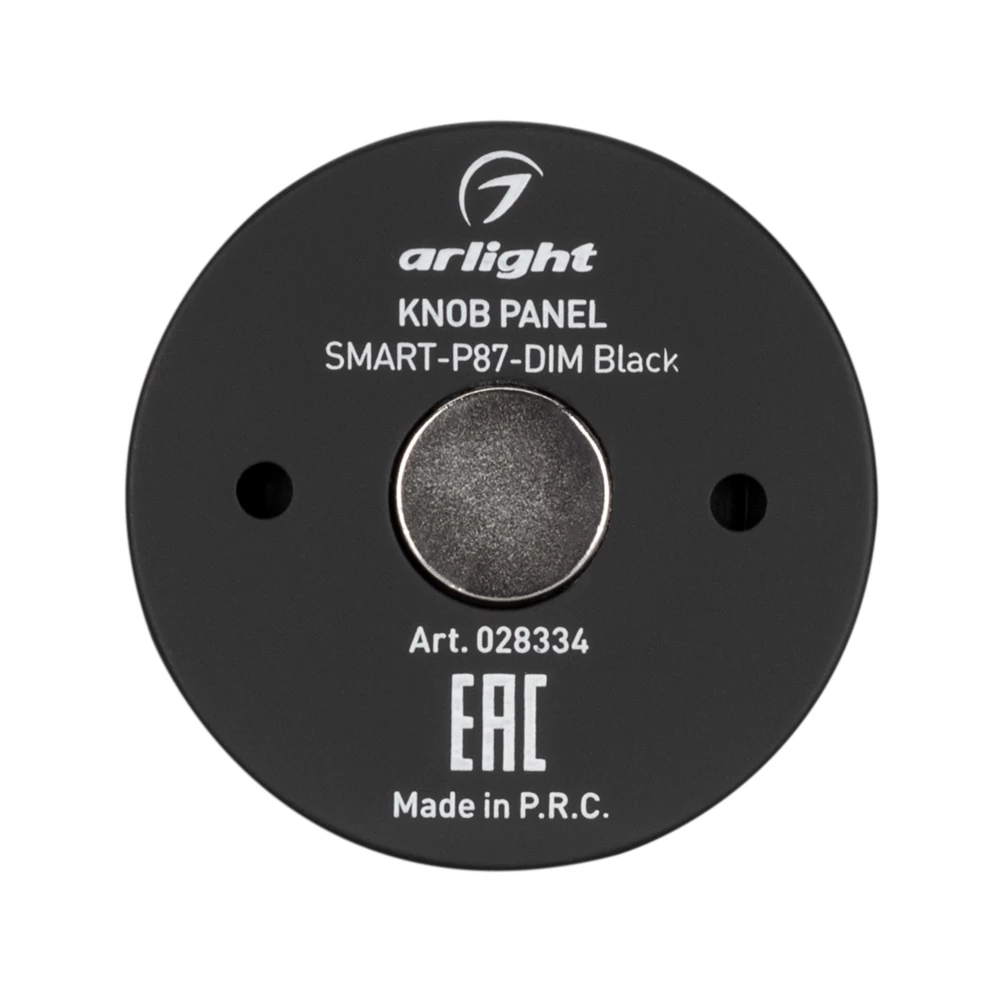 Панель Knob SMART-P87-DIM Black (3V, 1 зона, 2.4G) (Arlight, IP20 Пластик, 5 лет) 028334 - Viokon.com