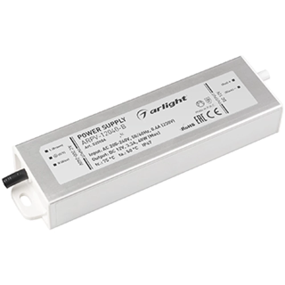 Блок питания ARPV-12040-B (12V, 3.3A, 40W) (Arlight, IP67 Металл, 3 года) 020086 - Viokon.com