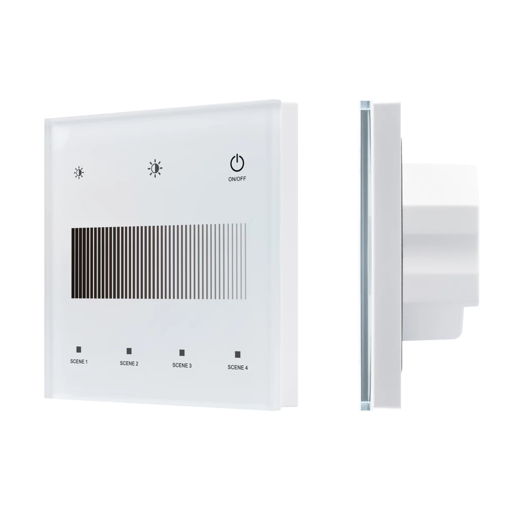 INTELLIGENT ARLIGHT Сенсорная панель SMART-DALI-301-11-1G-4SC-DIM-IN White (BUS/24V, Touch, 2.4G) (IARL, IP20 Пластик, 5 лет) 046549 - Viokon.com