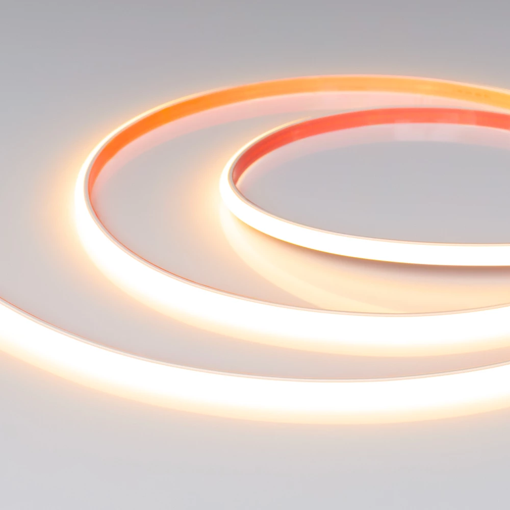 Лента герметичная COB-PSW-X480-8mm 24V Warm2400 (6 W/m, IP67, TWP100, 5m) (Arlight, CRI>90) 060454 - Viokon.com