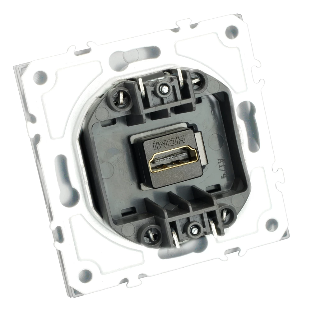 Розетка HDMI 2.0 Type A (механизм), STEKKER, серия Эмили, RST00-5118-01, белый фарфор, soft touch (50163) - Viokon.com