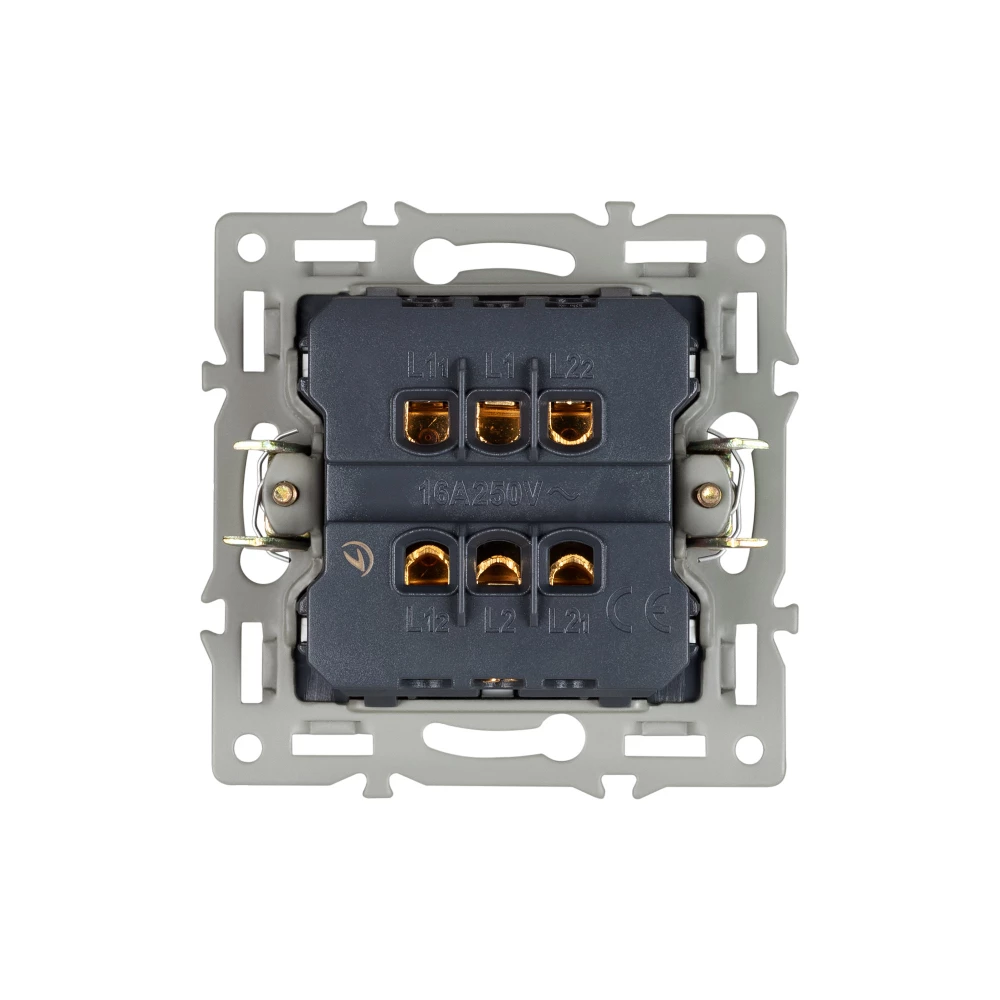 Механизм выключателя одноклавишный перекрёстный SWT-MKX1-PL-GR (250V, 16A) (Arlight, -) 043720 - Viokon.com