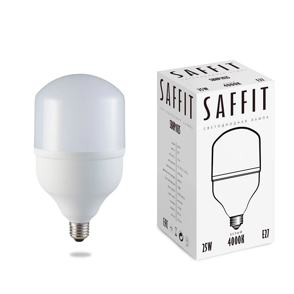 Лампа светодиодная SAFFIT SBHP1025 E27 25W 4000K (55105) - Viokon.com