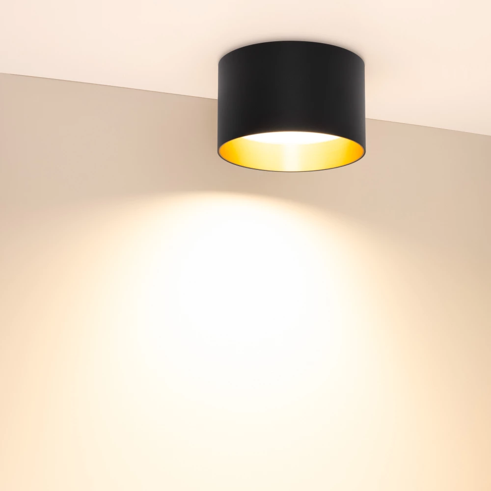 Светильник SP-BISCOTTO-R140-15W Warm3300-MIX (BK-GD, 80 deg, 230V) (Arlight, IP54 Металл, 5 лет) 055027 - Viokon.com