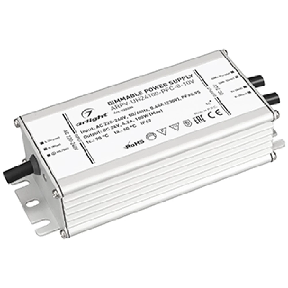 Блок питания ARPV-UH24100-PFC-0-10V (24V, 4.2A, 100W) (Arlight, IP67 Металл, 7 лет) 030284 - Viokon.com