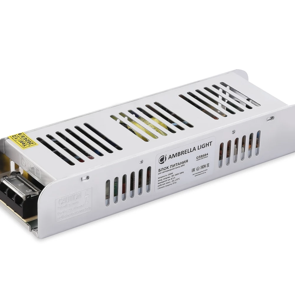 Блок питания с EMC для светодиодной ленты 24V 200W 8,3A IP20 185-260V 223*67*40 GS8684 GS8684 блок питания 24V 200W 8.3A IP20 185-260V 223*67*40 - Viokon.com