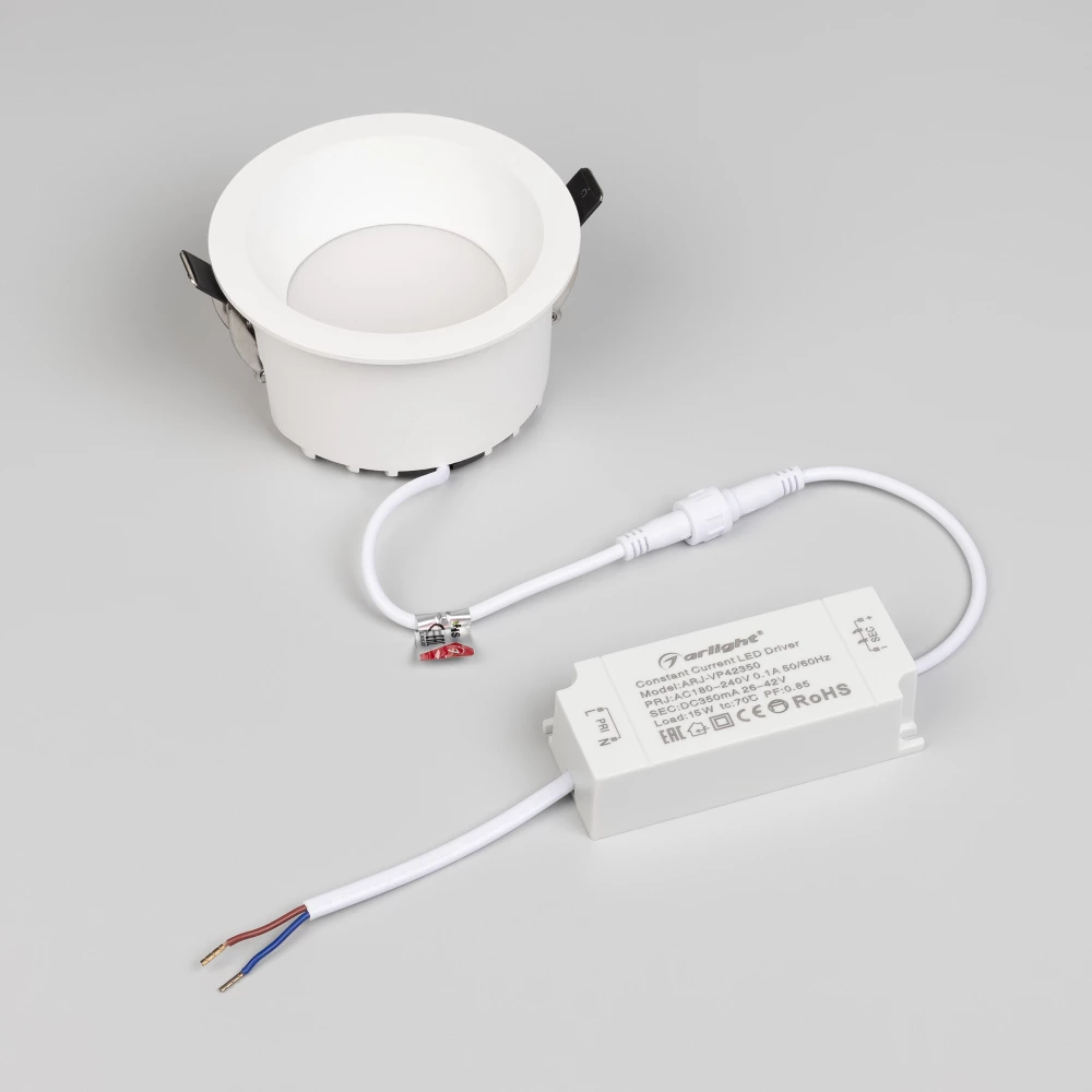 Светильник MS-DROP-BUILT-R105-14W Warm2700 (WH, 85 deg, 230V) (Arlight, IP54 Металл, 5 лет) 054706 - Viokon.com