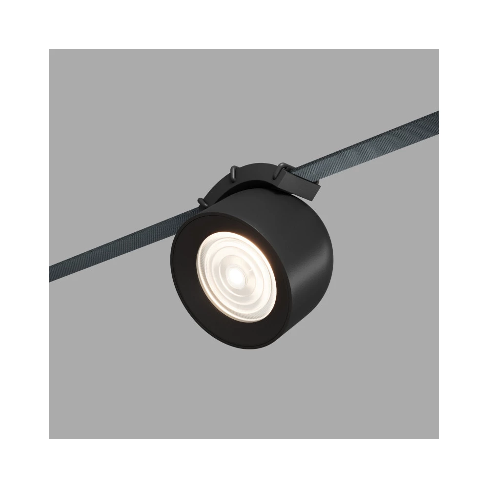 DK5640-BK Поворотный светильник для трека-ремня Belty Smart серия Spot со светодиодом D100H107мм 48V DC 12W RA90 38 2700-6000K IP20 черный алюминий - Viokon.com