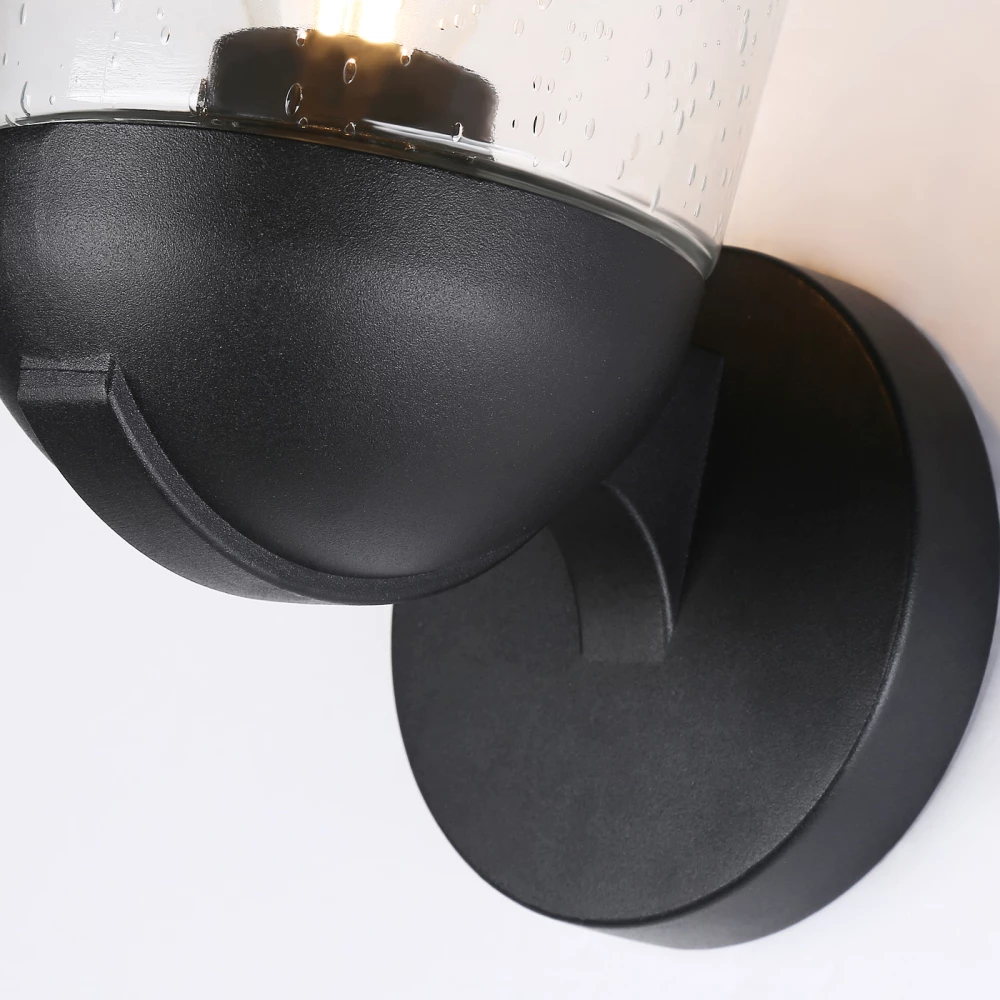 Уличный настенный светильник ST2081 BK/CL черный/прозрачный IP54 E27 max 40W 260*150*185 - Viokon.com