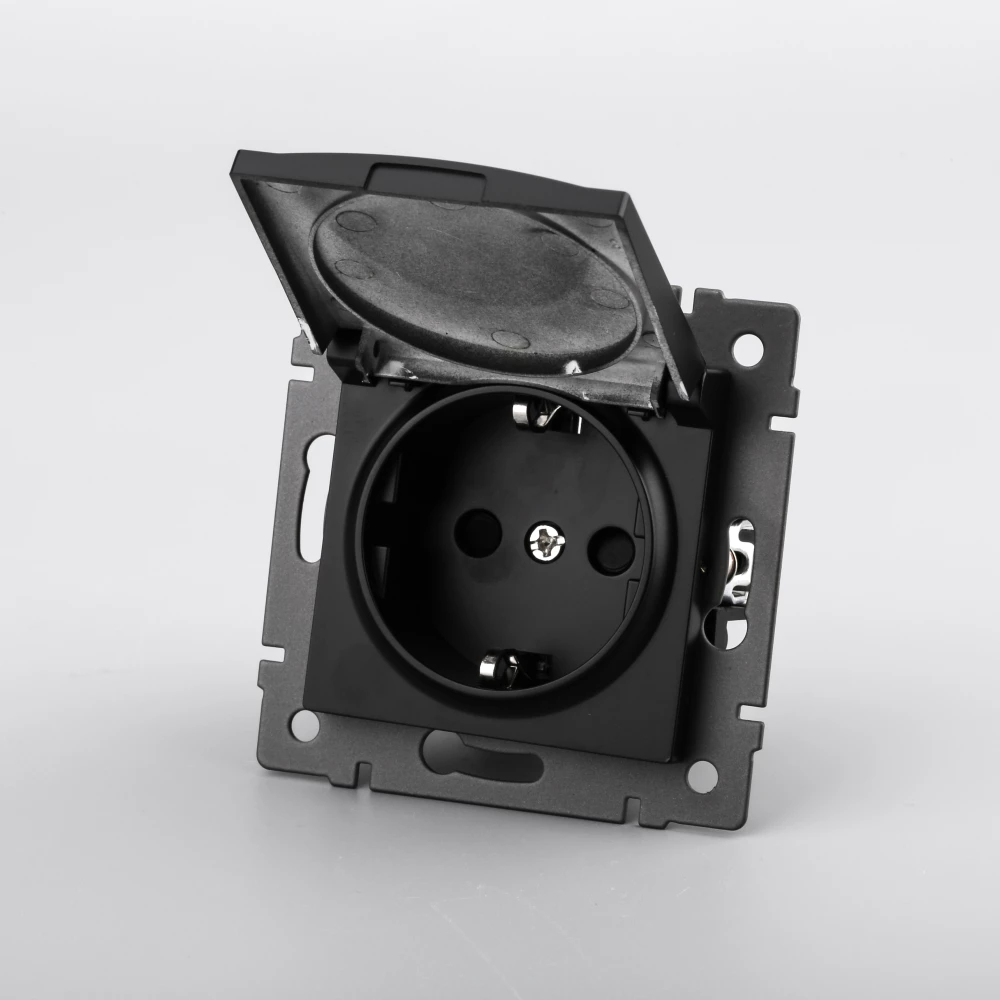 Механизм розетки влагозащищённый SCT-MCP-PL-BK-V (250V, 16A) (Arlight, -) 049835 - Viokon.com