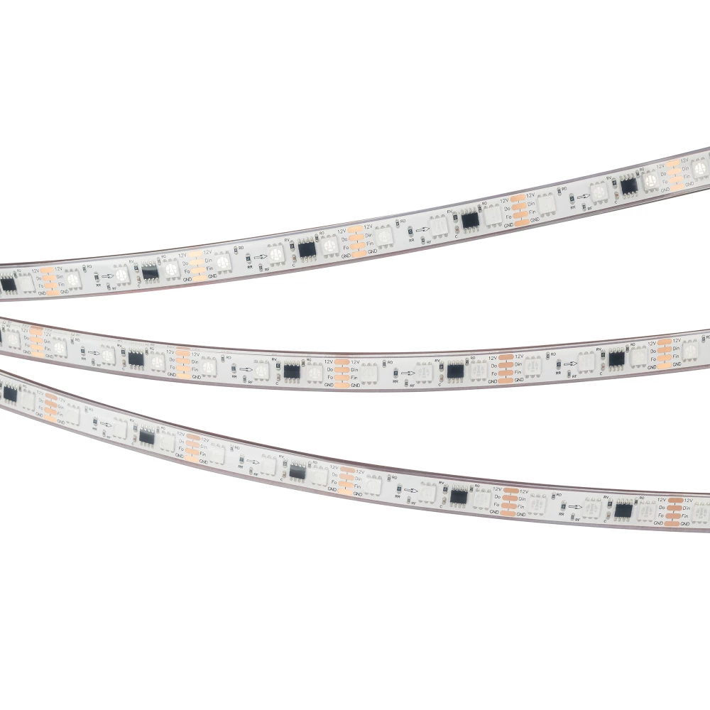 Лента герметичная SPI-PFS-B60-12mm 12V RGB-PX3-BPT (12 W/m, IP68, 5060, 5m) (Arlight, бегущий огонь) 039177 - Viokon.com