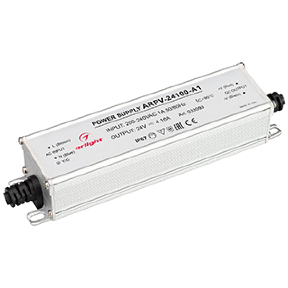 Блок питания ARPV-24100-A1 (24V, 4.16A, 100W) (Arlight, IP67 Металл, 3 года) 033093 - Viokon.com