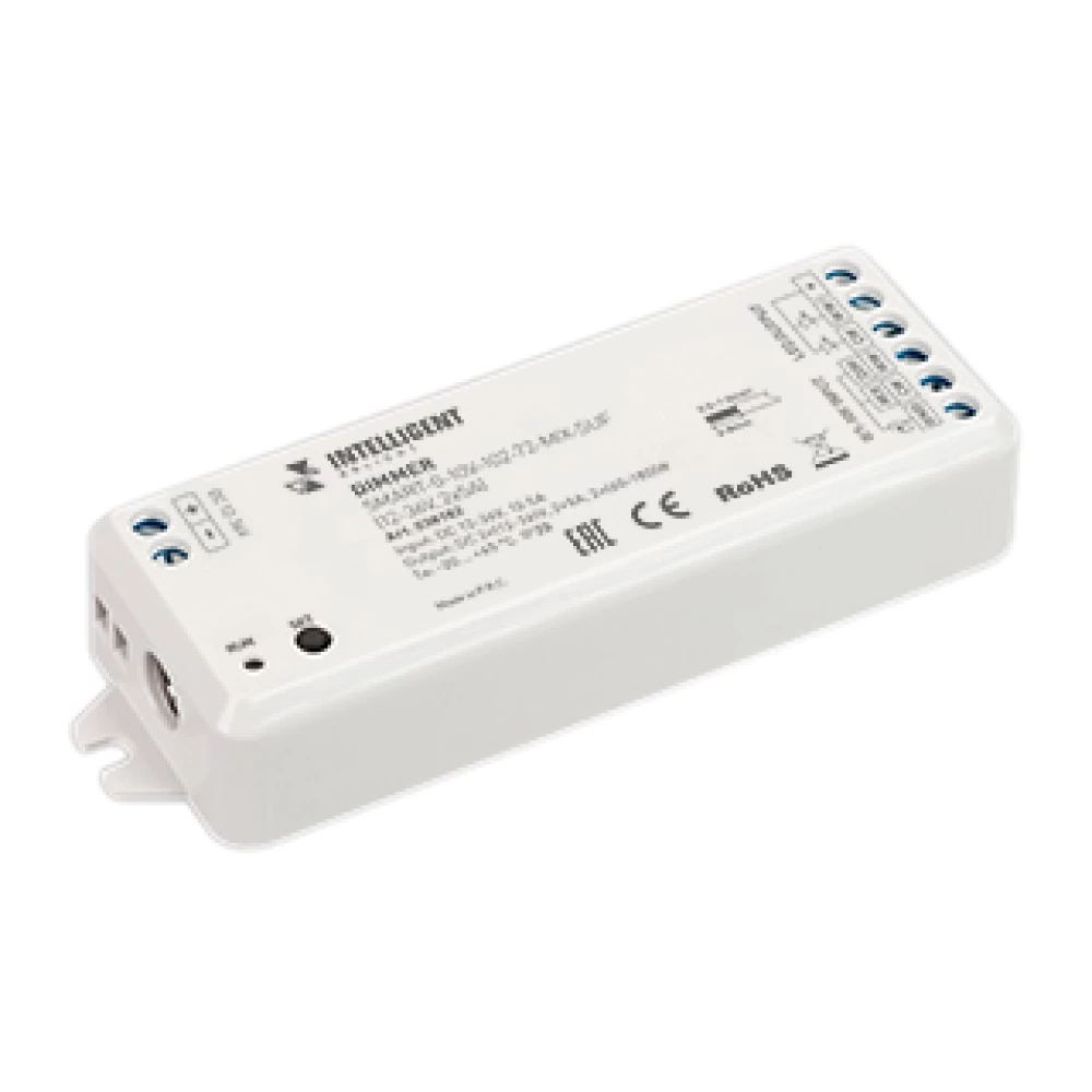 INTELLIGENT ARLIGHT Диммер SMART-0-10V-102-72-MIX-SUF (12-36V, 2x5A) (IARL, IP20 Пластик, 5 лет) 038182 - Viokon.com