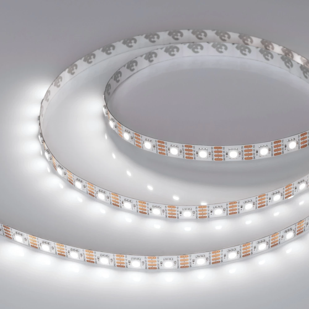 Лента SPI-B60-10mm 12V White6000-PX1-RAM (9.3 W/m, IP20, 5060, 5m) (Arlight, бегущий огонь) 037829 - Viokon.com