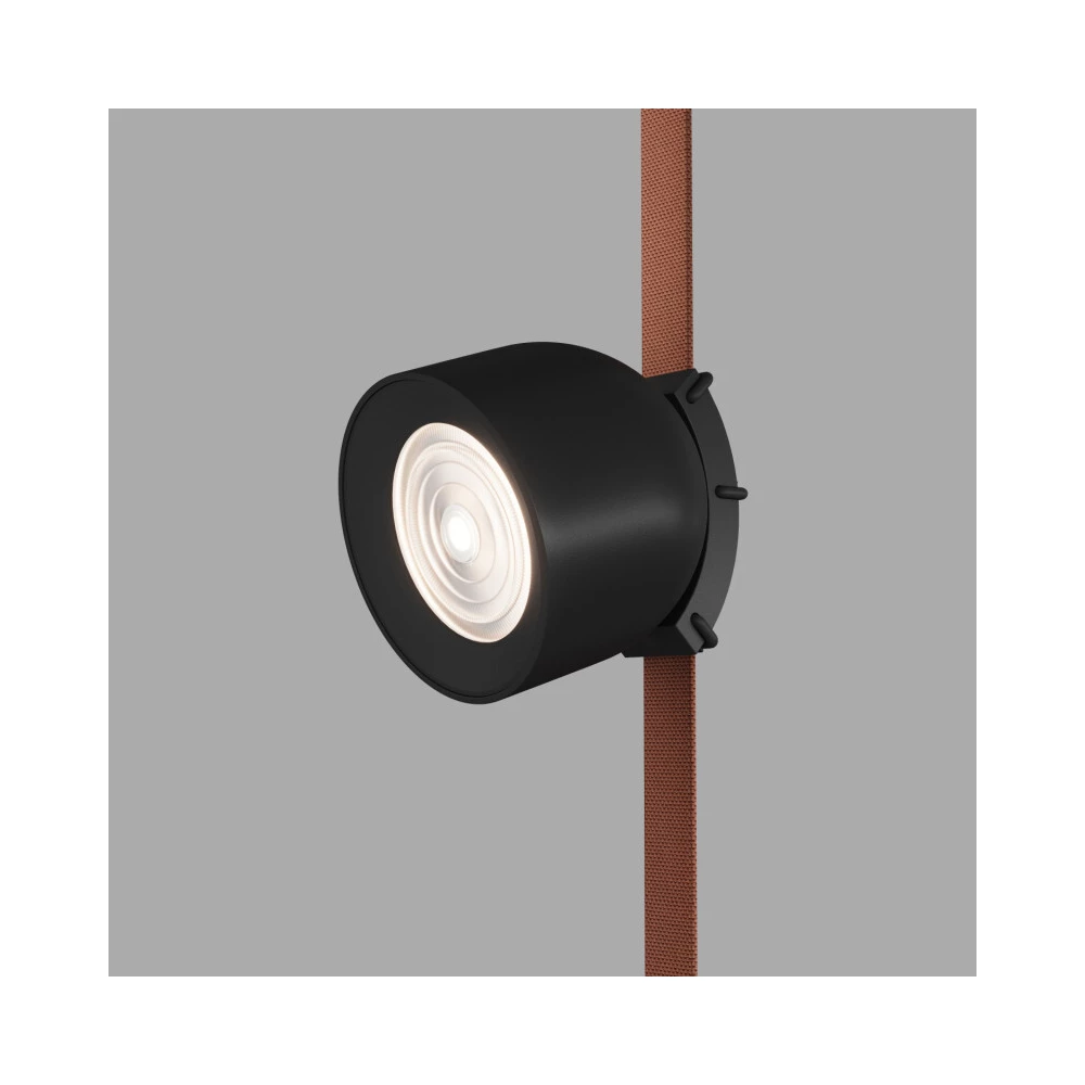 DK5640-BK Поворотный светильник для трека-ремня Belty Smart серия Spot со светодиодом D100H107мм 48V DC 12W RA90 38 2700-6000K IP20 черный алюминий - Viokon.com