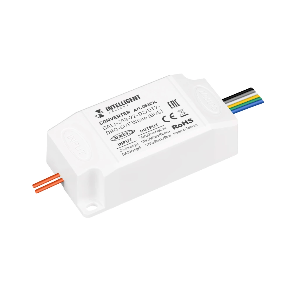 INTELLIGENT ARLIGHT Конвертер DALI-303-72-D2/DT7-DRO-SUF White (BUS) (IARL, Пластик) 053294 - Viokon.com