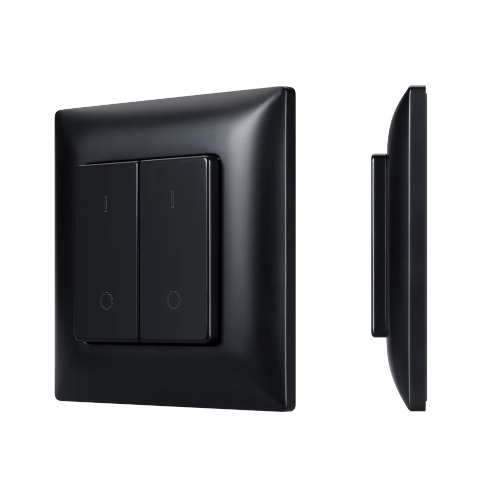 INTELLIGENT ARLIGHT Кнопочная панель SMART-RF-801-22-2G-DIM-SUF Black (3V, 2.4G) (IARL, IP20 Пластик, 5 лет) 050446 - Viokon.com