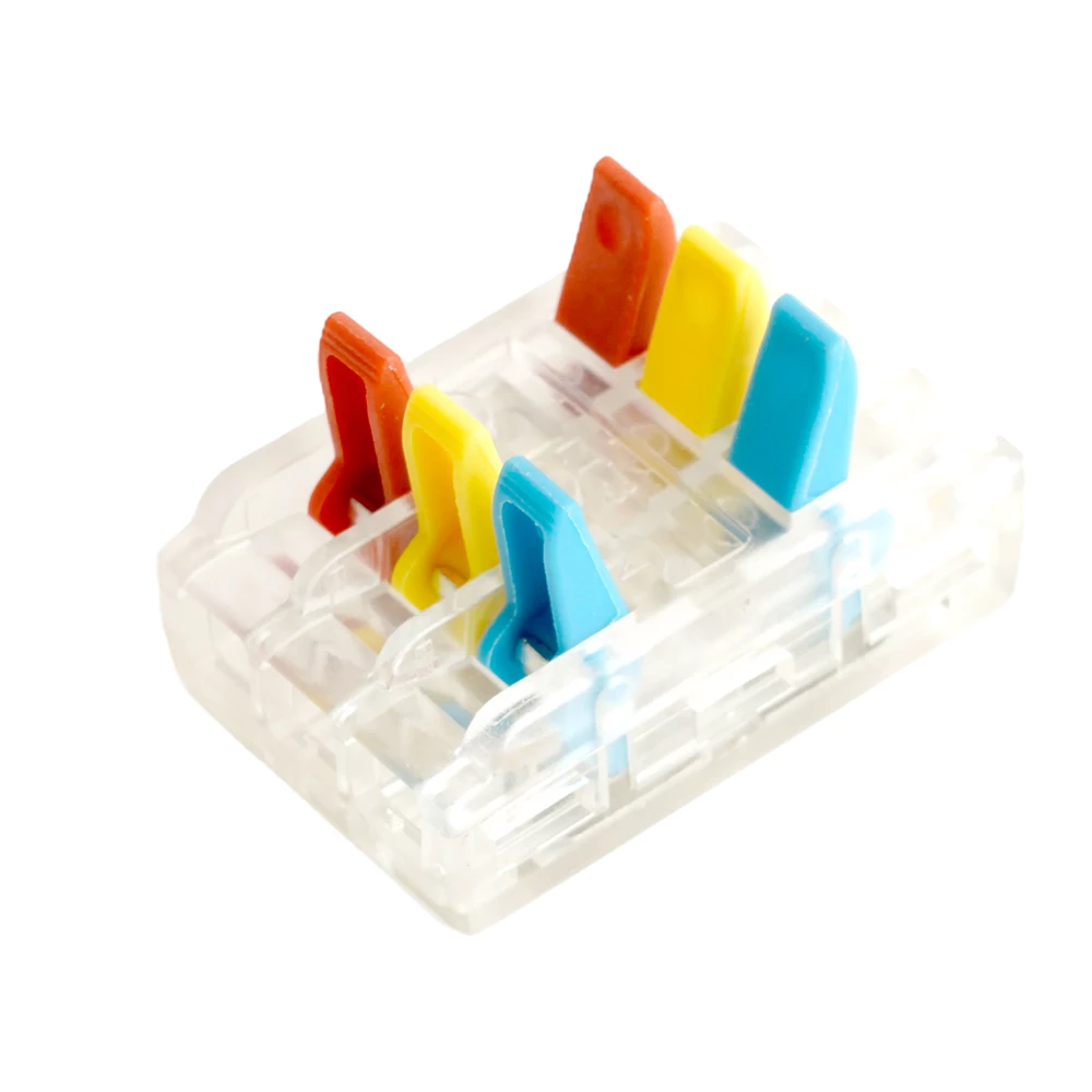 Клемма супер-компактная проходная серии 219 на 3 контакта STEKKER,LD219-423,  (DIY упак 10 шт) (49785) - Viokon.com