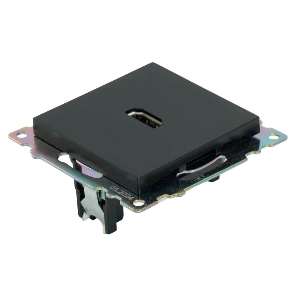 Розетка HDMI 2.1, Type A  (механизм), STEKKER GLS00-7118-05, серия Катрин, черный (50062) - Viokon.com