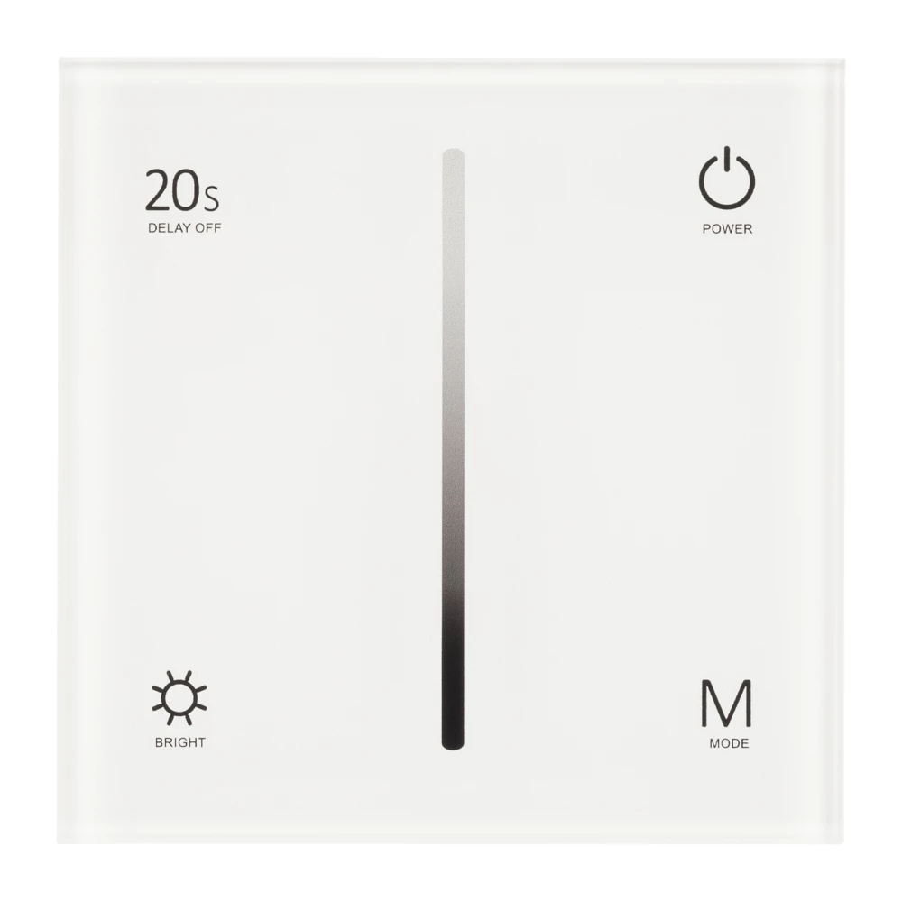 Панель SMART-P6-DIM-G-IN White (12-24V, 4x3A, Sens, 2.4G) (Arlight, IP20 Пластик, 5 лет) 034781 - Viokon.com