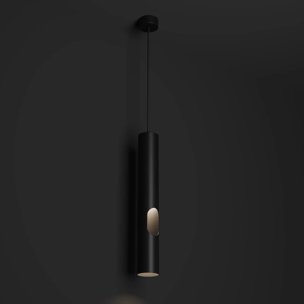 DK4045-BK Подвесной светильник с декоративным вырезом IP 20 до 15 Вт LED GU10 черный алюминий - Viokon.com