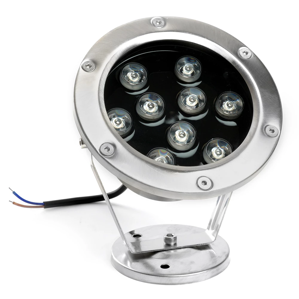Светодиодный прожектор подводный Feron LL-824, 9W, AC24V, низковольтный, RGB, металлик, 143*75*170mm, IP68 (48468) - Viokon.com