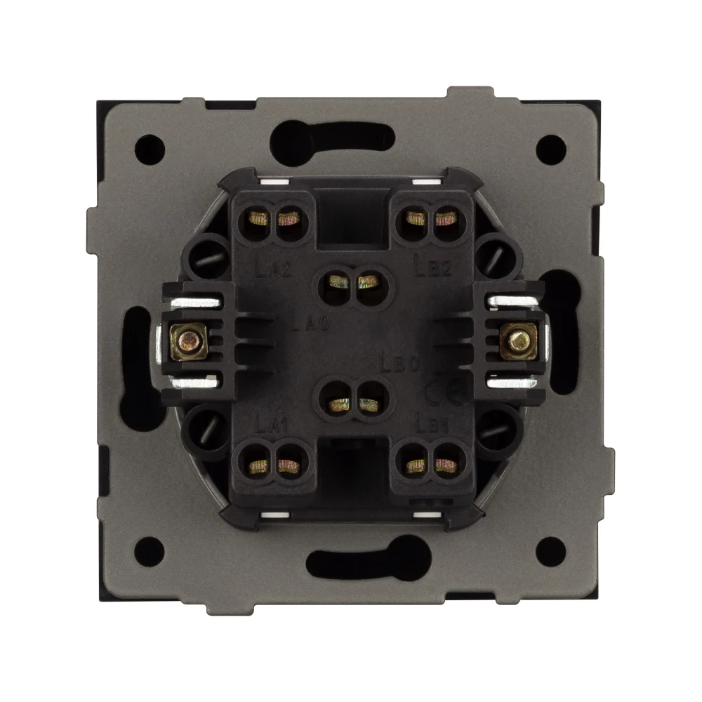 Механизм выключателя одноклавишный перекрёстный SWT-TENDO-MKX1-PL-BK (230V, 10A) (Arlight, Черный) 054055 - Viokon.com