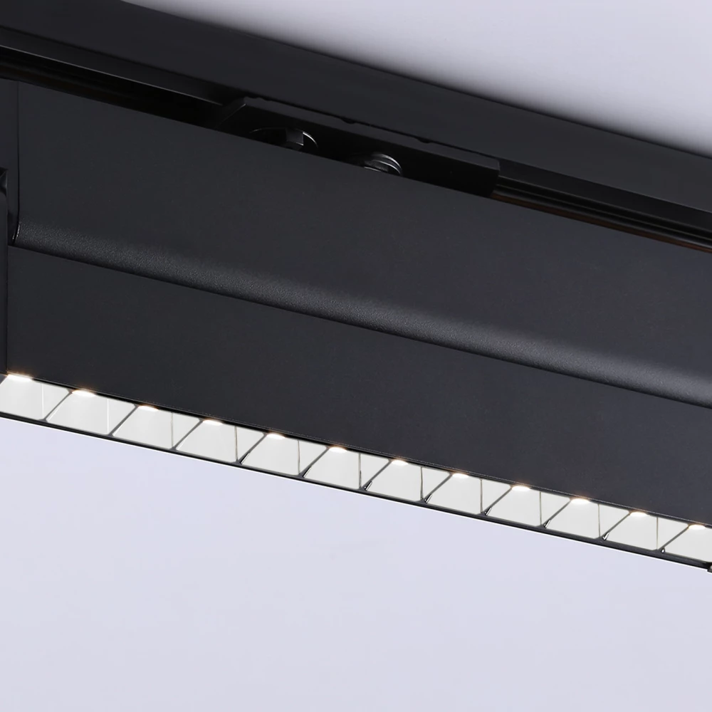 Трековый однофазный светодиодный светильник GL6819 BK черный LED 12W 4200K 24° 230*22*87 - Viokon.com